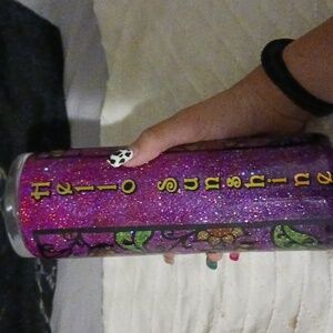 Hello sunshine purple tumbler